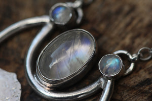 MOONGLOW Sterling Silver & Rainbow Moonstone Necklace