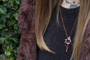 IRIS Handmade Copper Flower Necklace