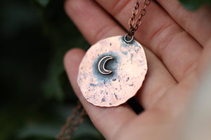 PRIMAL KNOWING Handmade Copper Necklace with Cat