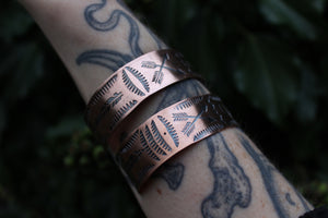 AS ABOVE SO BELOW Stamped Copper Cuff (Adjustable)