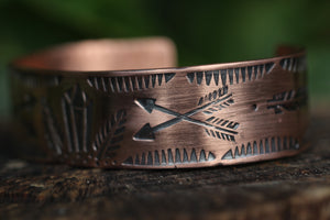 AS ABOVE SO BELOW Stamped Copper Cuff (Adjustable)