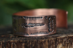 AS ABOVE SO BELOW Stamped Copper Cuff (Adjustable)