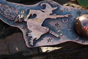 DRAWING DOWN THE MOON Handmade Copper Witch Necklace