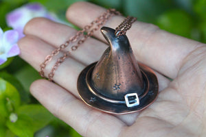SPELLBOUND Handmade Copper Witches Hat Necklace