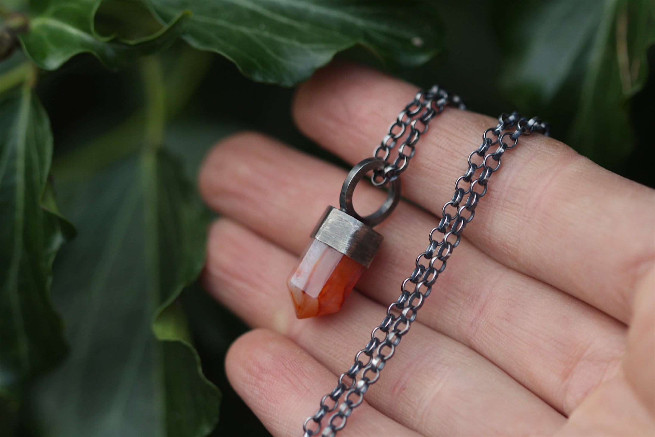 EMBERS Carnelian & Sterling Silver Necklace