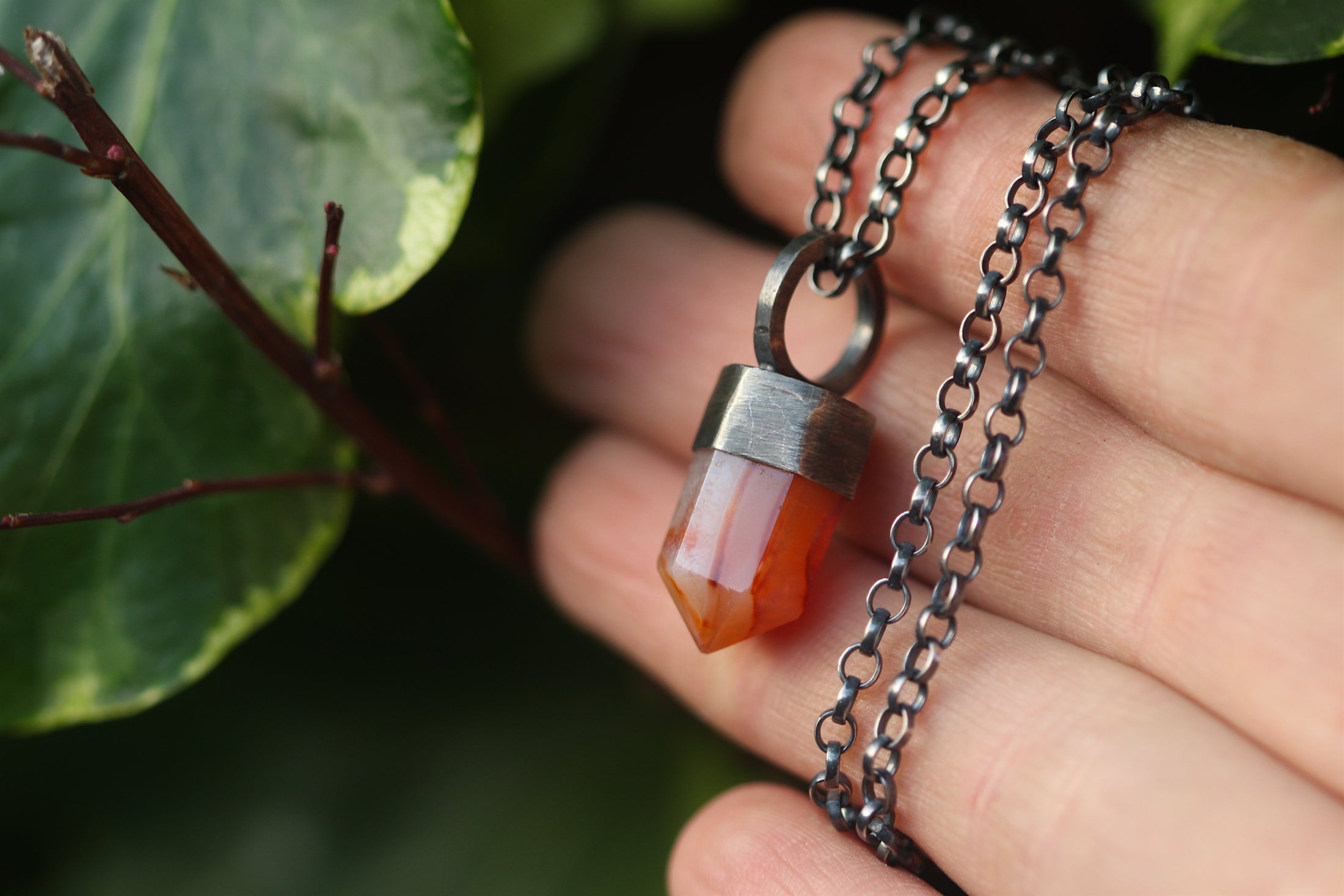 EMBERS Carnelian & Sterling Silver Necklace