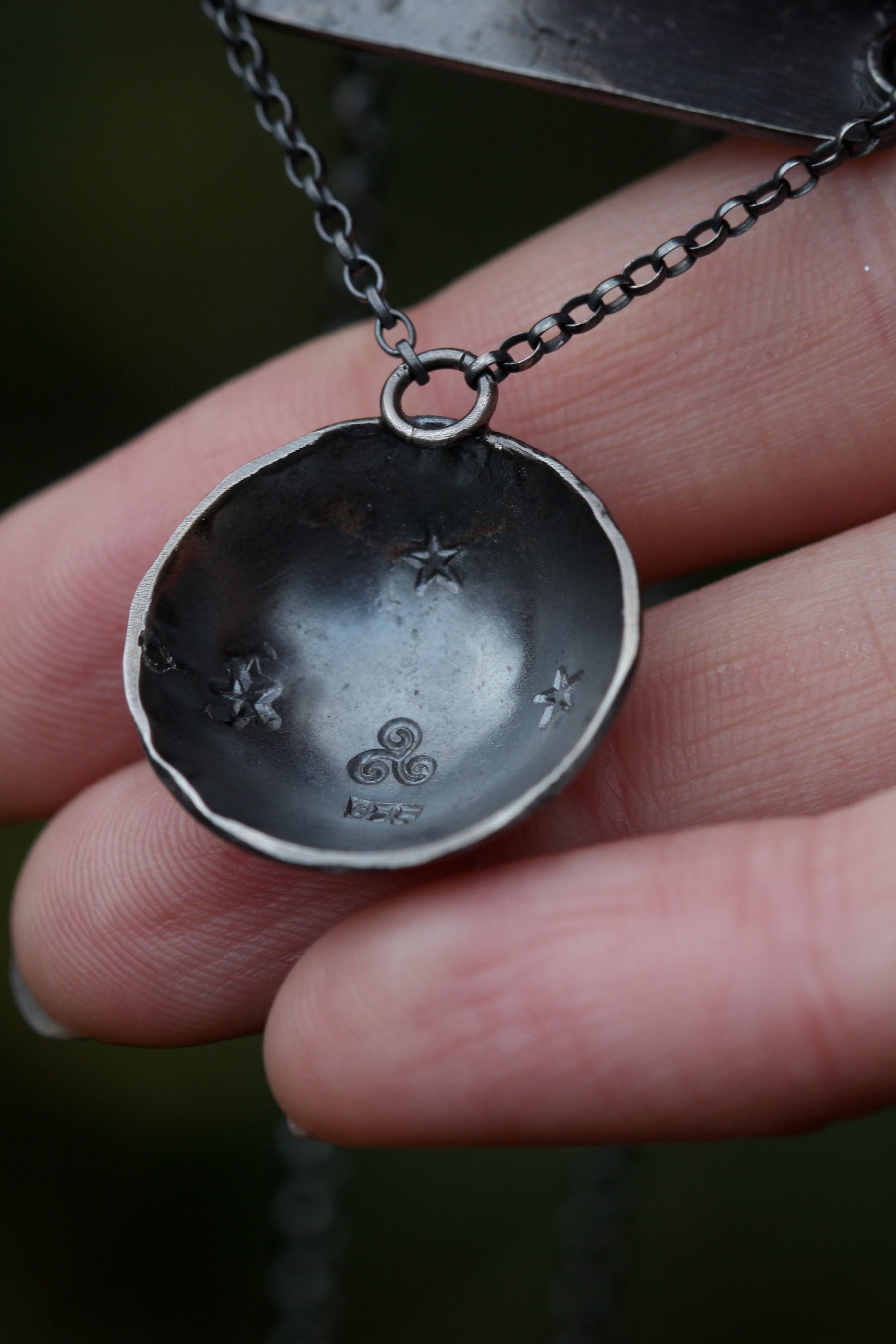 LA LUNA Handmade Sterling Silver Necklace with Rainbow Moonstone