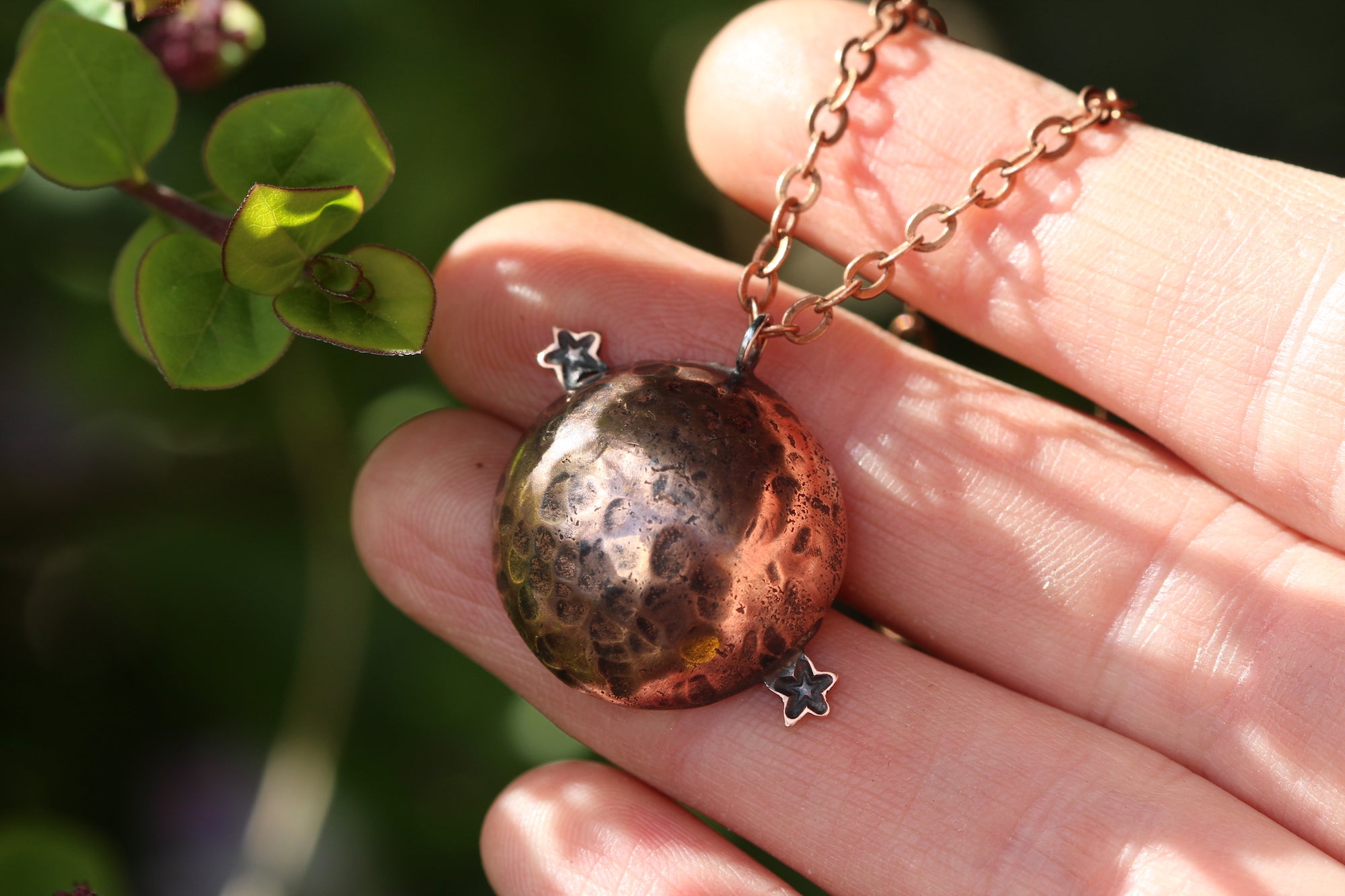 HOPE Handmade Copper Moon & Stars Necklace