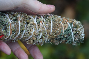 EXHALE Large Herbal Smudge Stick with Jingle Bell
