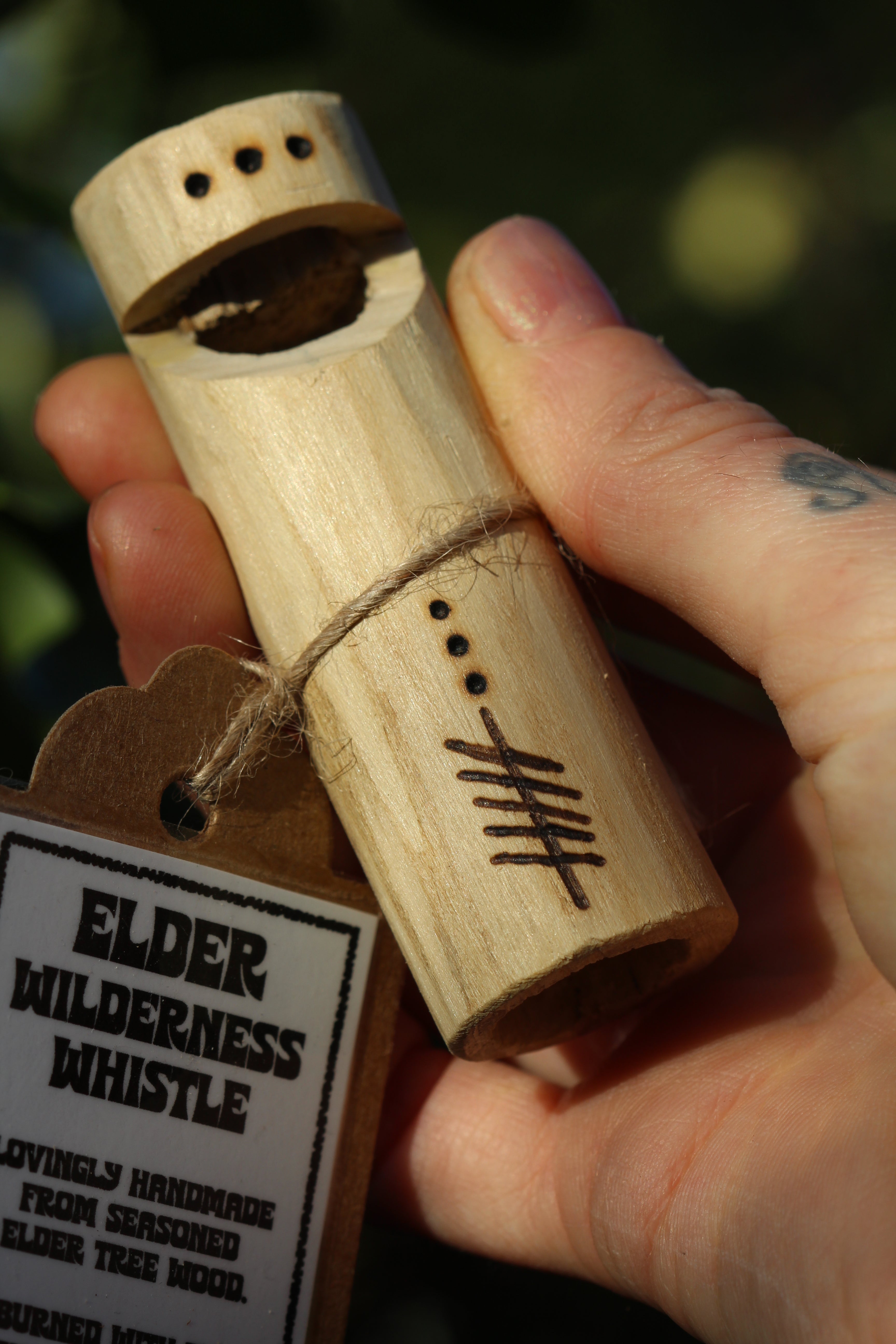 RUIS Handmade Elder Wilderness Whistle