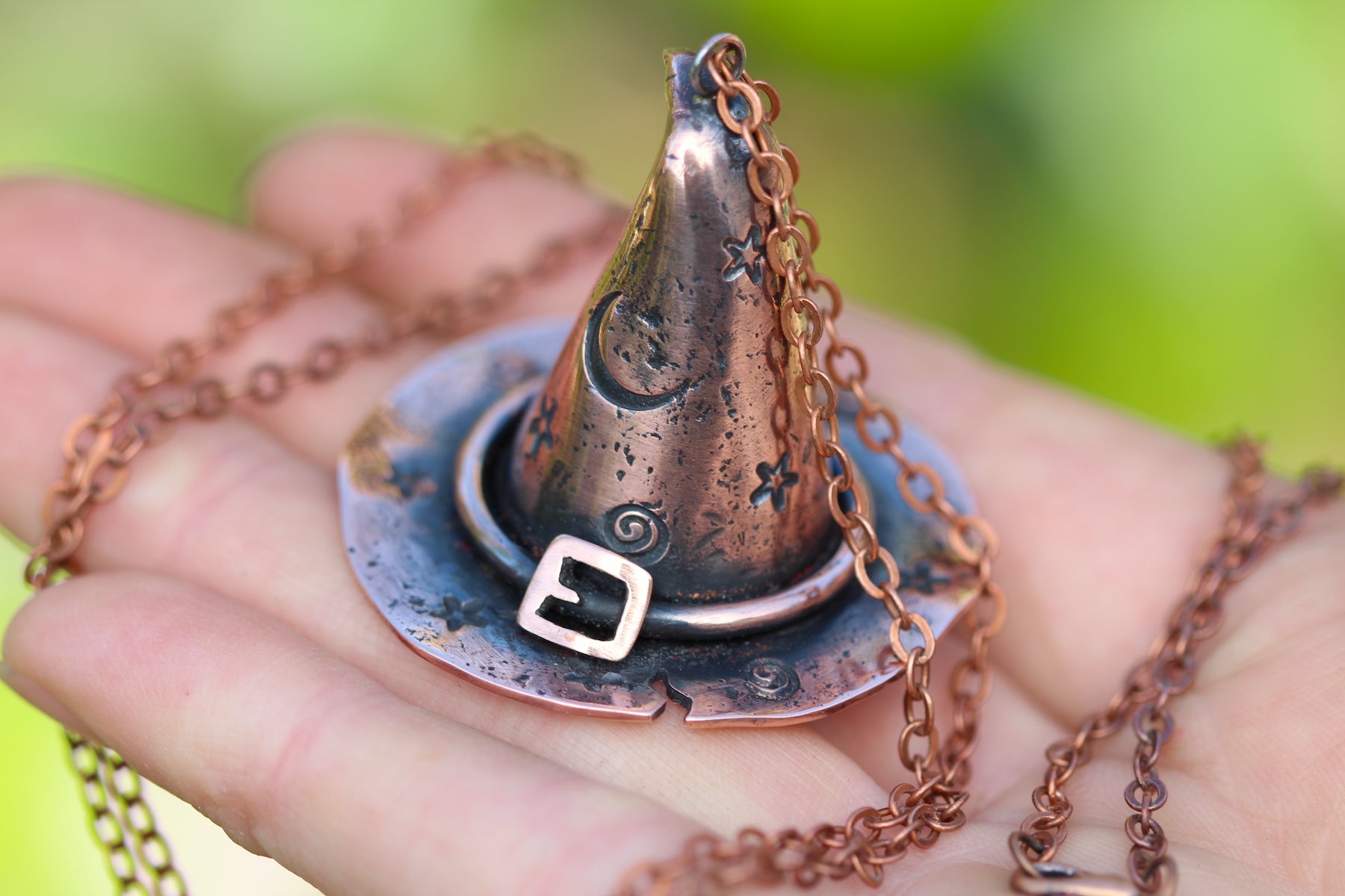 🧙🏼Original Witches Hat🧙🏾Handmade Copper Necklace (Made to Order)