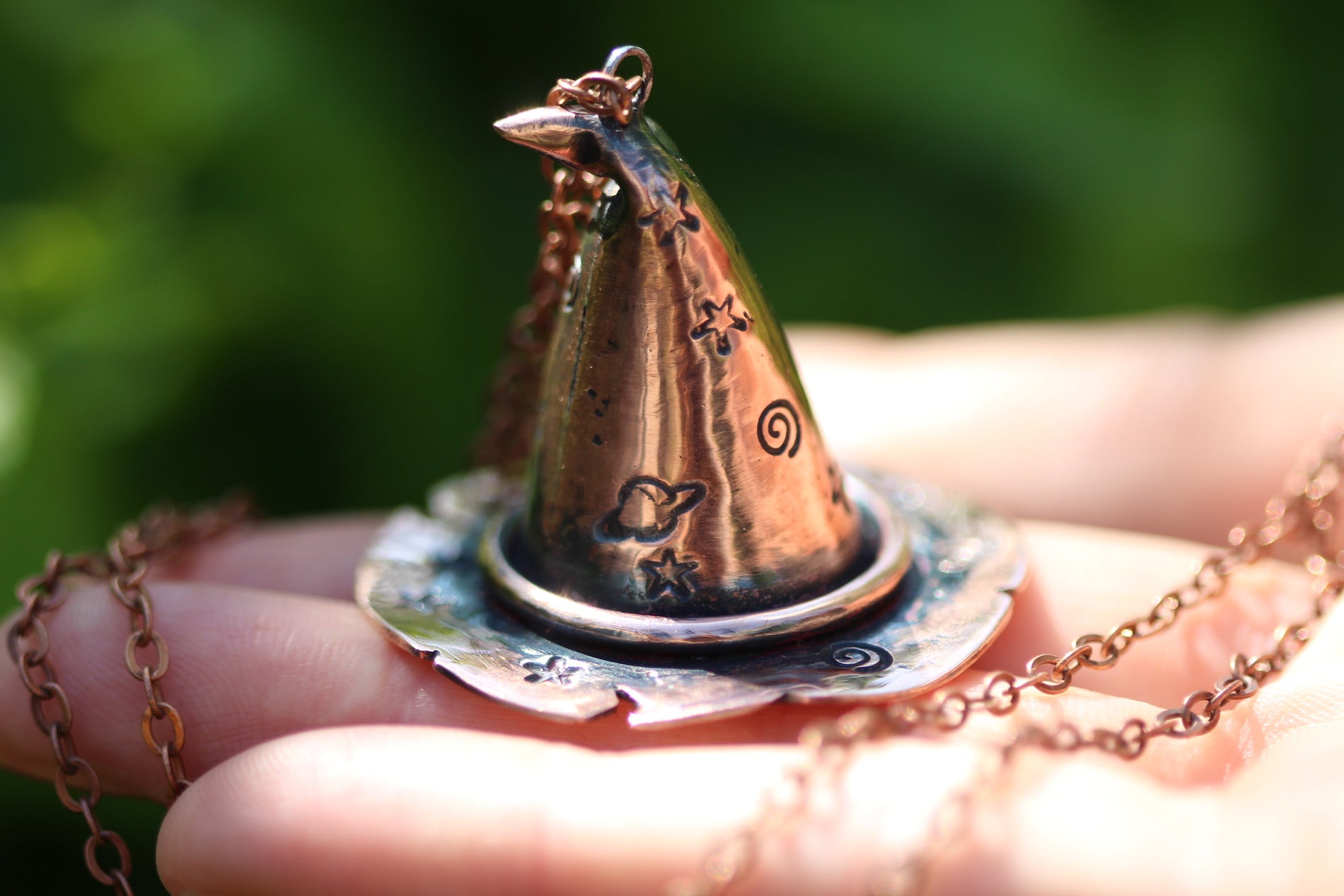 🧙🏼Original Witches Hat🧙🏾Handmade Copper Necklace (Made to Order)