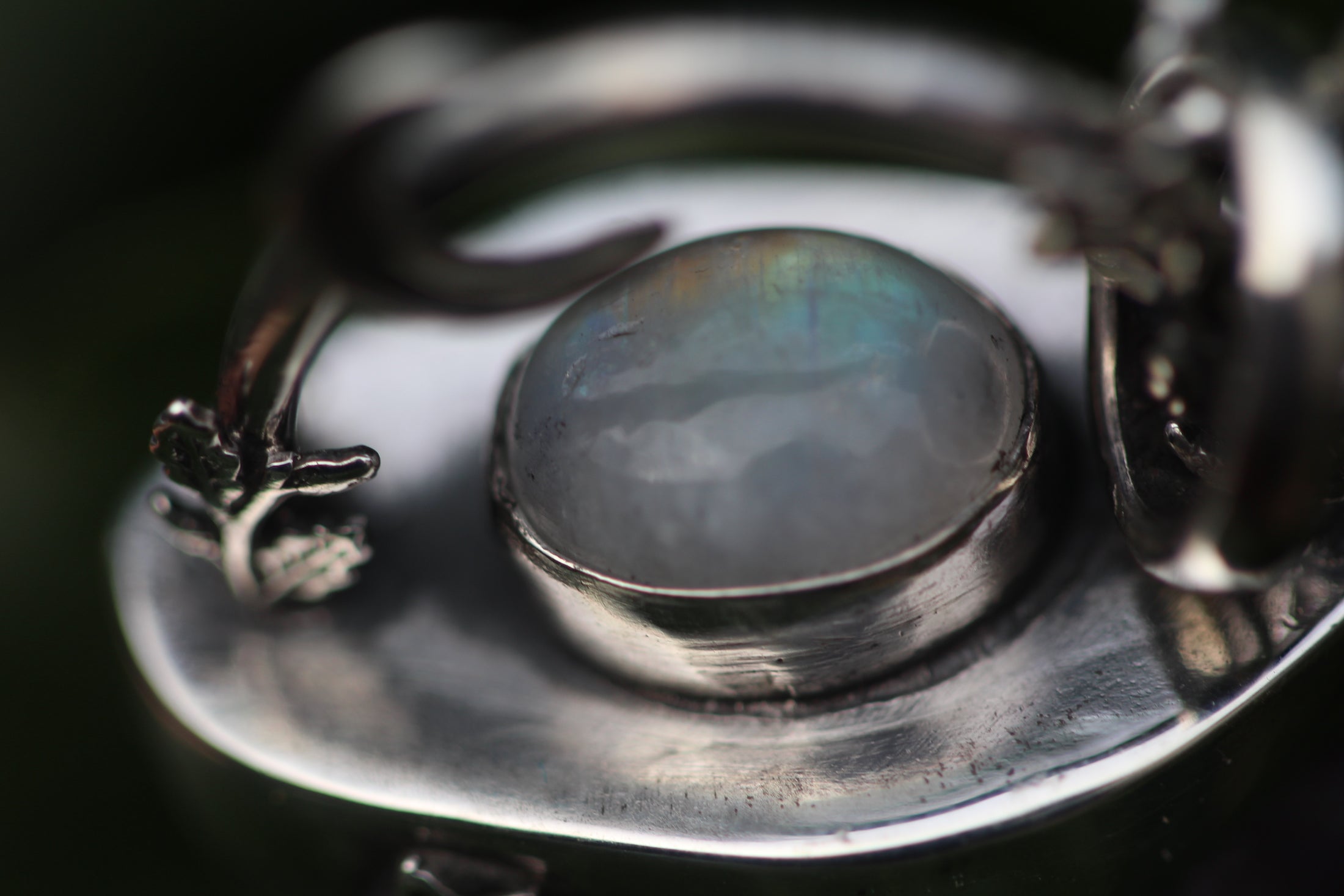 MOONLIGHT FROST Amethyst & Rainbow Moonstone Sterling Silver Necklace