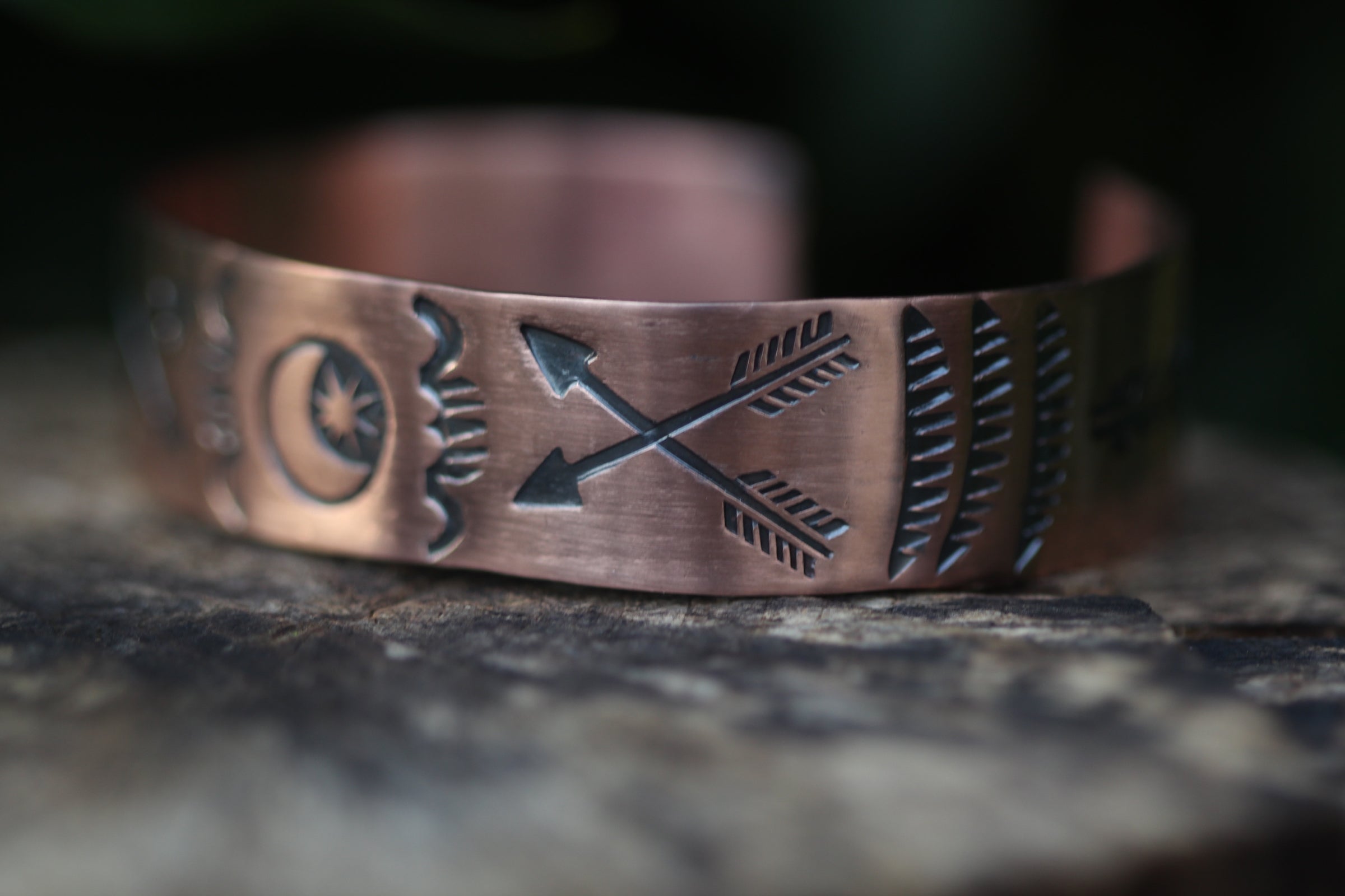 Custom GREAT MYSTERY Stamped Copper Cuff (Adjustable)
