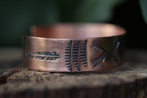 Custom GREAT MYSTERY Stamped Copper Cuff (Adjustable)