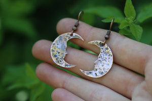 DREAMLAND Handmade Copper Moon Earrings