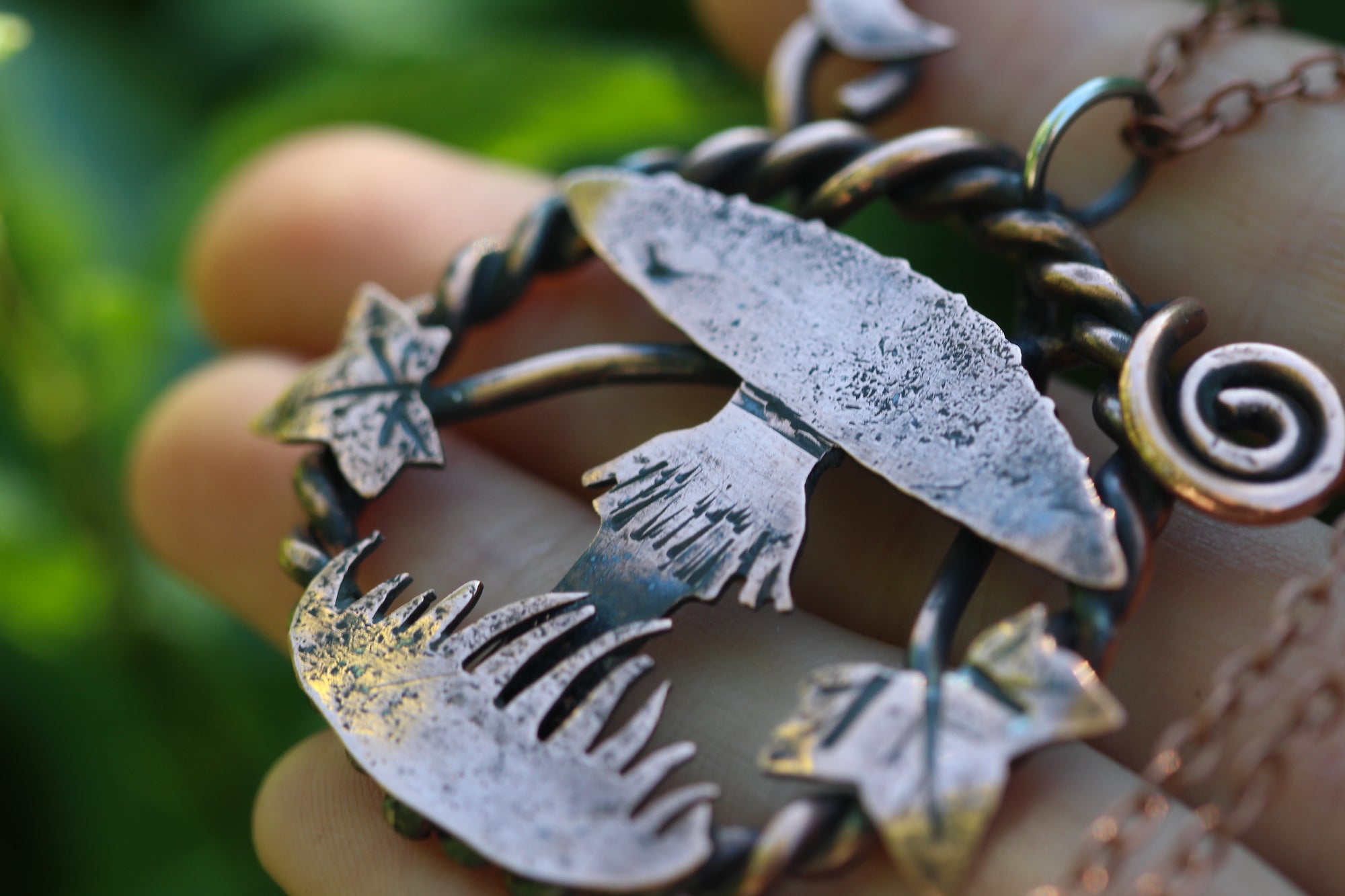 MYCELIUM MAGIC Handmade Copper Woodland Necklace