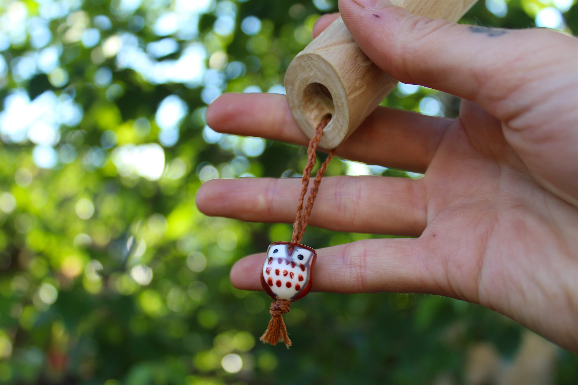 Brown Owl Handmade Elder Wood Whistle