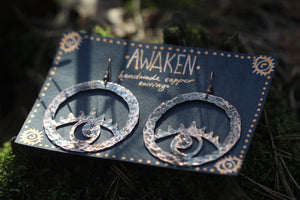 *RESERVED* AWAKEN Handmade Copper Earrings