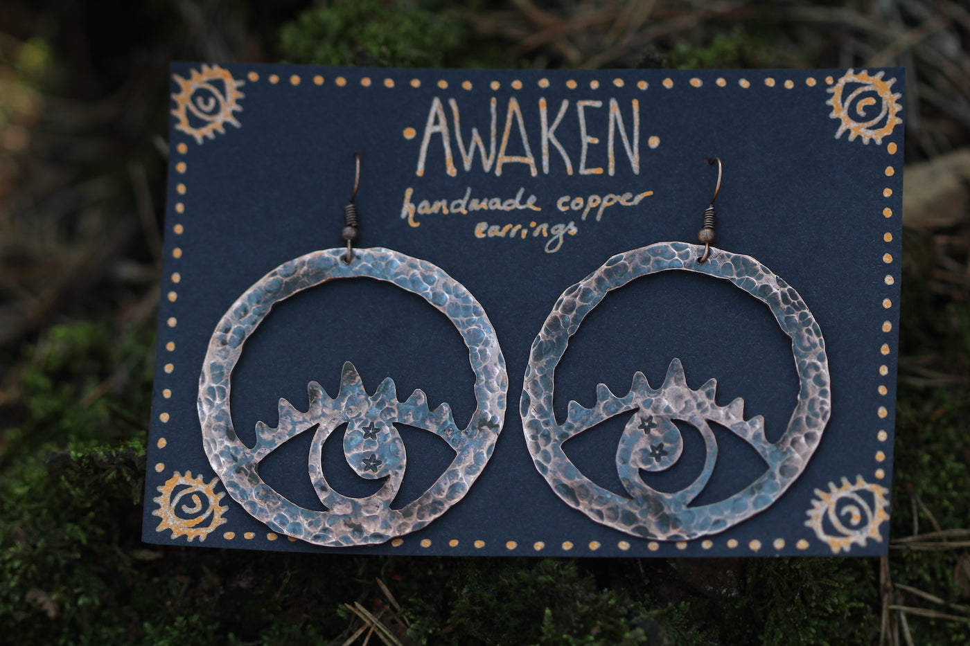 *RESERVED* AWAKEN Handmade Copper Earrings
