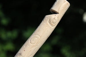 Dark Blue Owl Handmade Elder Wood Whistle