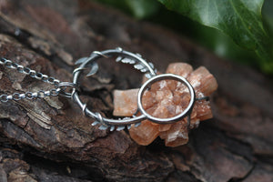 STABILISE Aragonite Crystal & Sterling Silver Necklace