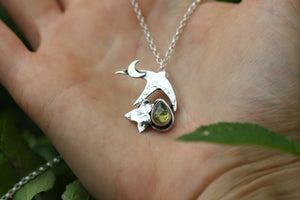 HEARTLANDS Sterling Silver Necklace with Peridot