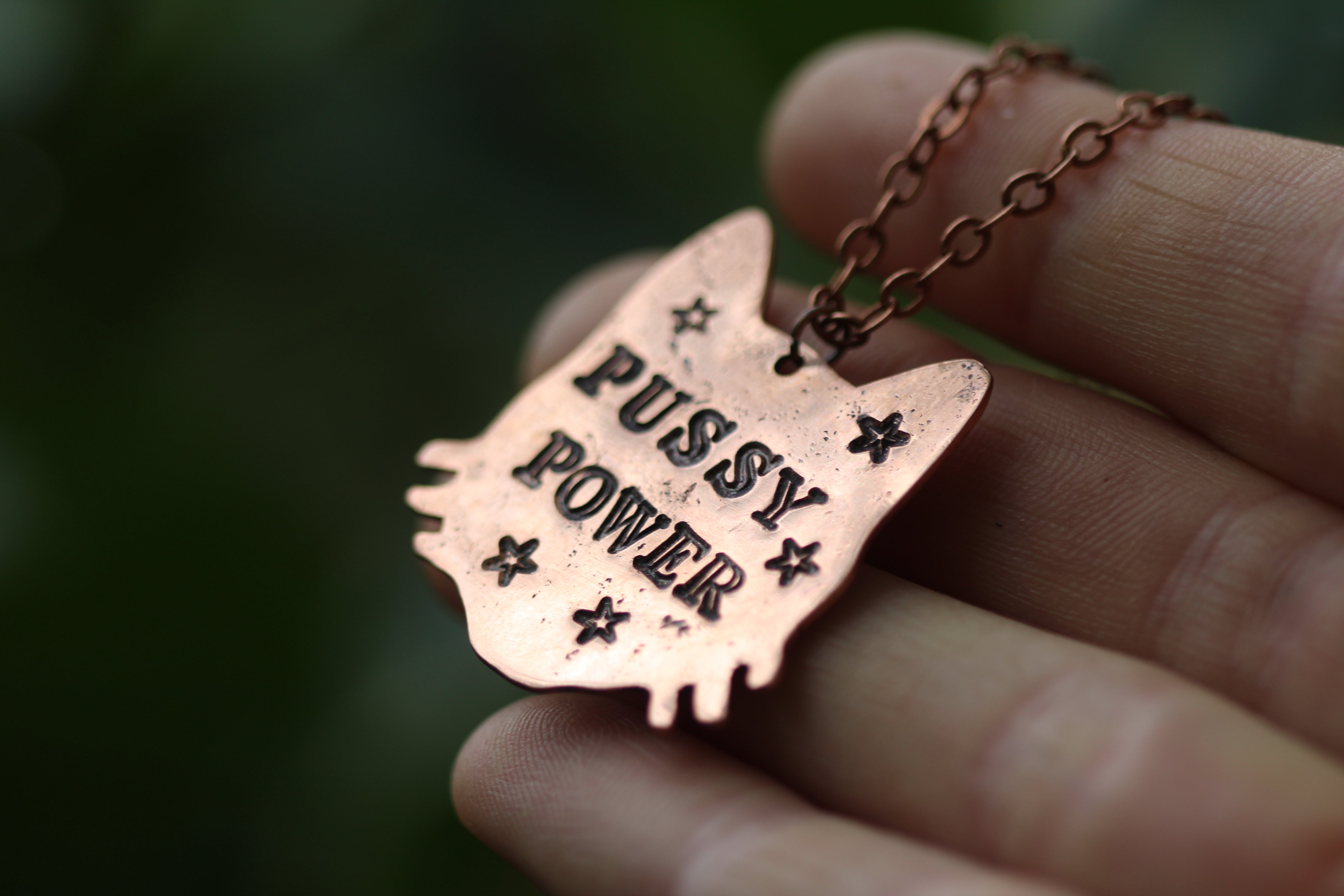 PUSSY POWER Handmade Copper Kitty Necklace – RisingTides