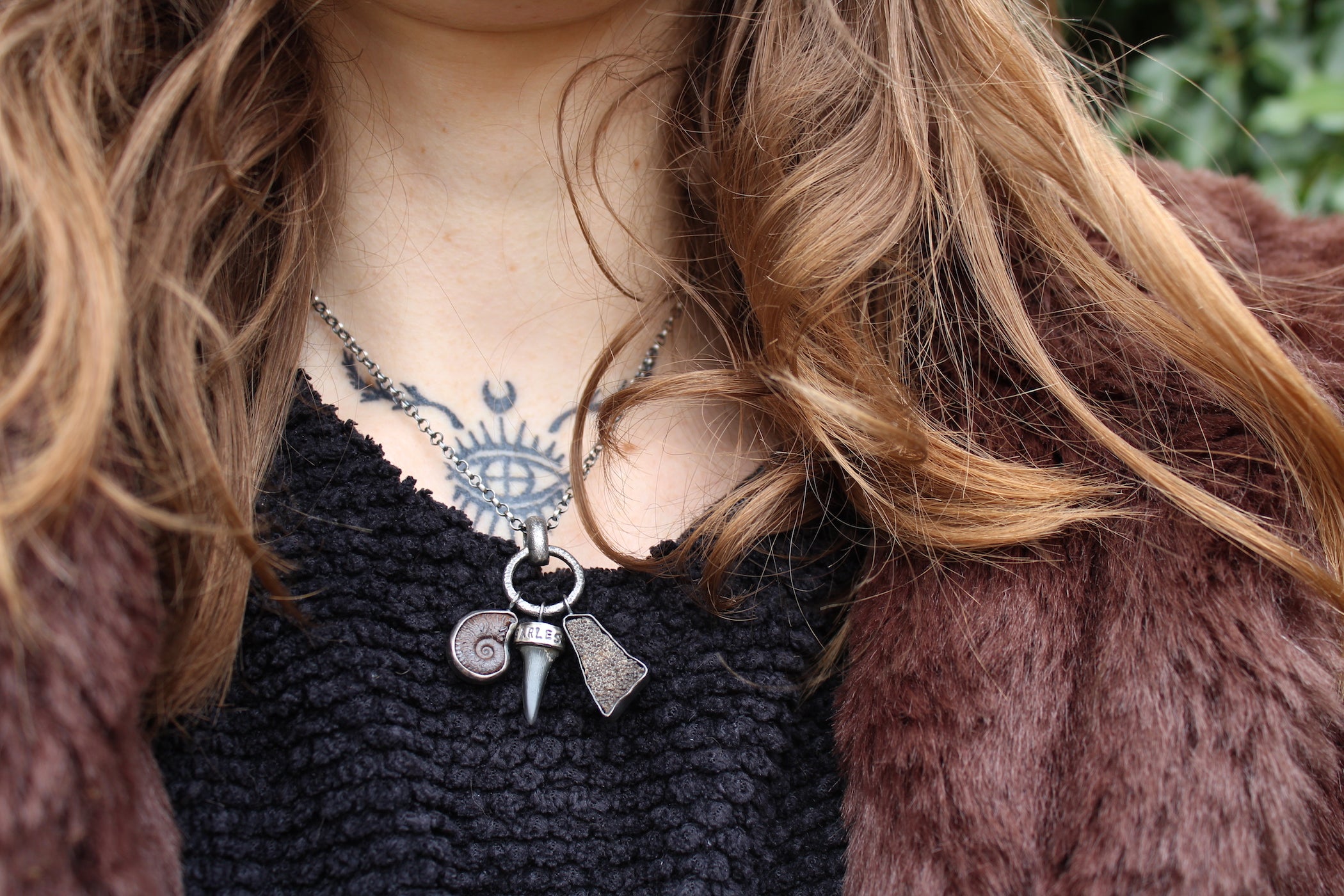 FEARLESS + ANCIENT Sterling Silver Fossil Collector Necklace