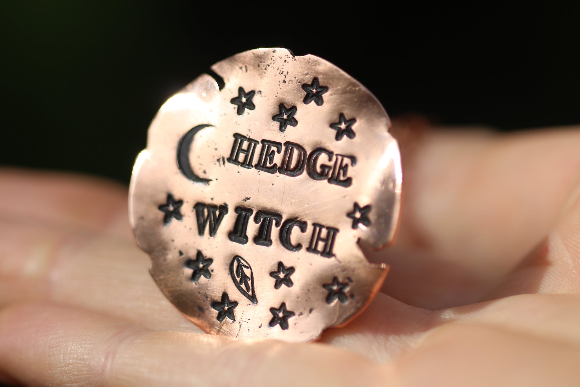 HEDGE WITCH Handmade Copper 3D Witches Hat Necklace