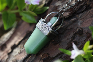 HEART OF SPRING Sterling Silver Necklace with Green Aventurine