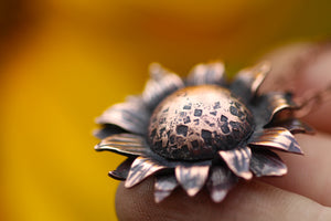 HARVEST Handmade Copper Sunflower Necklace