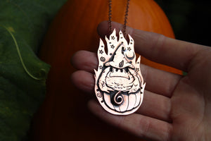 WITCHING HOUR - WISE OLD TOAD Handmade Recycled Copper Necklace