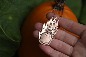 WITCHING HOUR - TOFFEE APPLE Handmade Recycled Copper Necklace