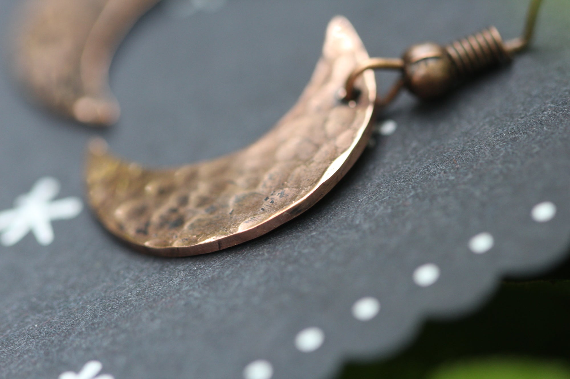MOONDANCE Handmade Copper Moon Earrings