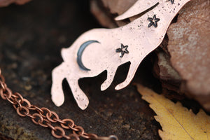MOON BUN Handmade Copper Necklace