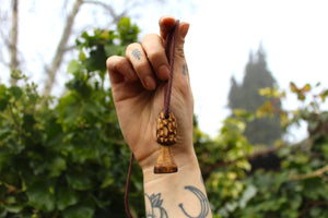 MOREL MAGIC - Handmade Hazel Wood Mushroom Necklace