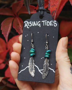 SOARING SPIRIT Sterling Silver & Turquoise Earrings