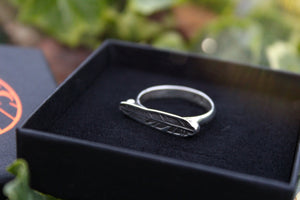 FEATHER Handmade Sterling Silver Ring - UK Size S / US 9 (Made to order in other sizes available)