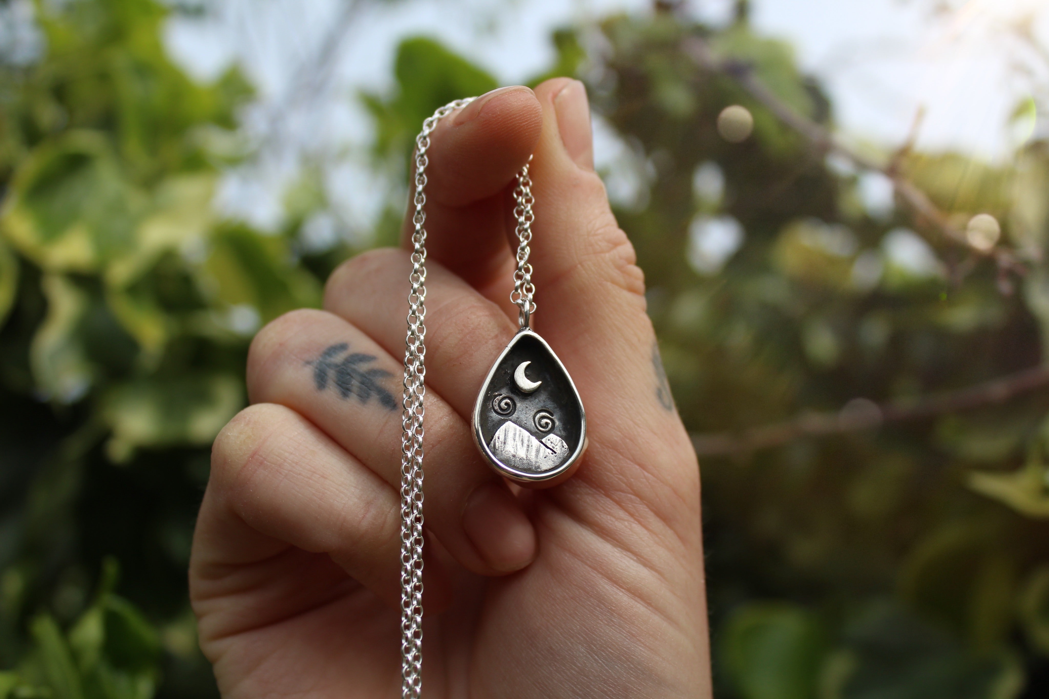 EXPLORE - Handmade Sterling Silver Magical Landscape Necklace