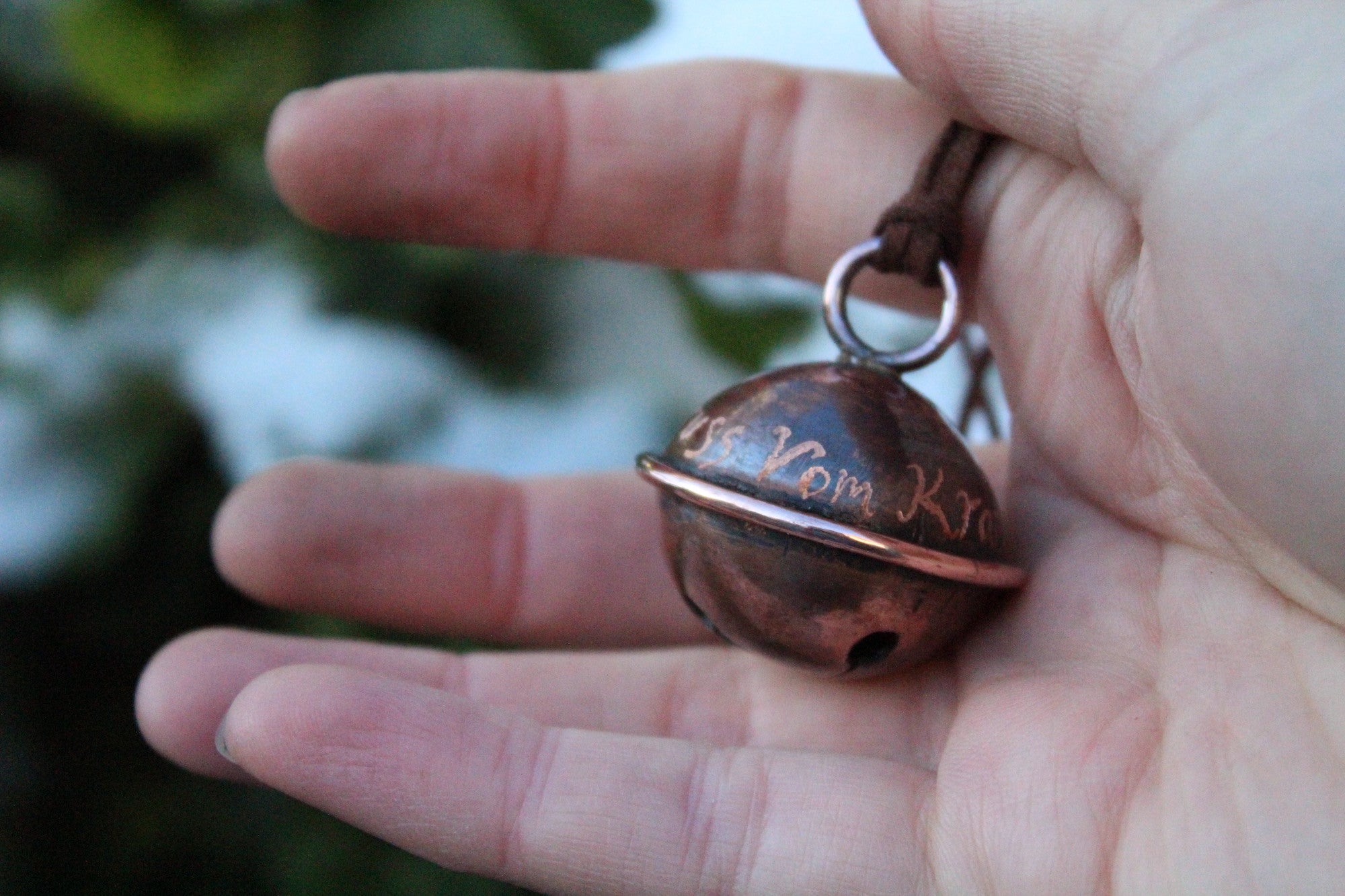 KRAMPUS BELL - Handmade Copper Jingle Bell Ornament (Made to Order)
