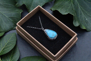 STILL WATERS Handmade Sterling Silver Necklace with Turquoise