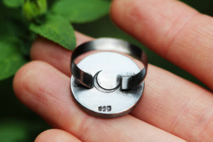 TENDERLANDS Handmade Sterling Silver Landscape Ring - Size P / US 8
