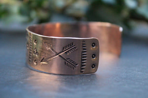 SACRED SYMBOLISM Handmade Copper Cuff