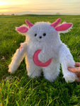Rose Moon Troll - Handmade Plushie Comfort Creature