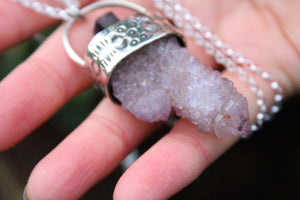LIMINAL LANDS Handmade Sterling Silver Necklace with Amethyst