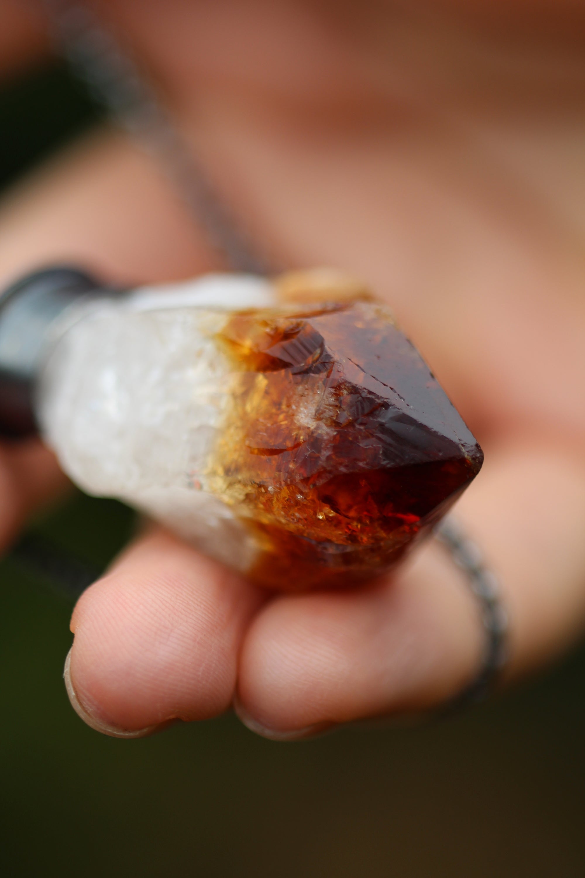 SUNFIRE Handmade Sterling Silver Necklace with Raw Citrine