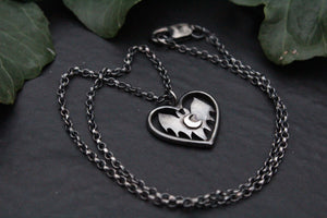 SPOOKY LOVE no.2 Handmade Sterling Silver Necklace