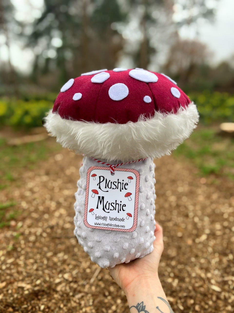 Giant Plushie Mushie - Handmade Plush Mushroom