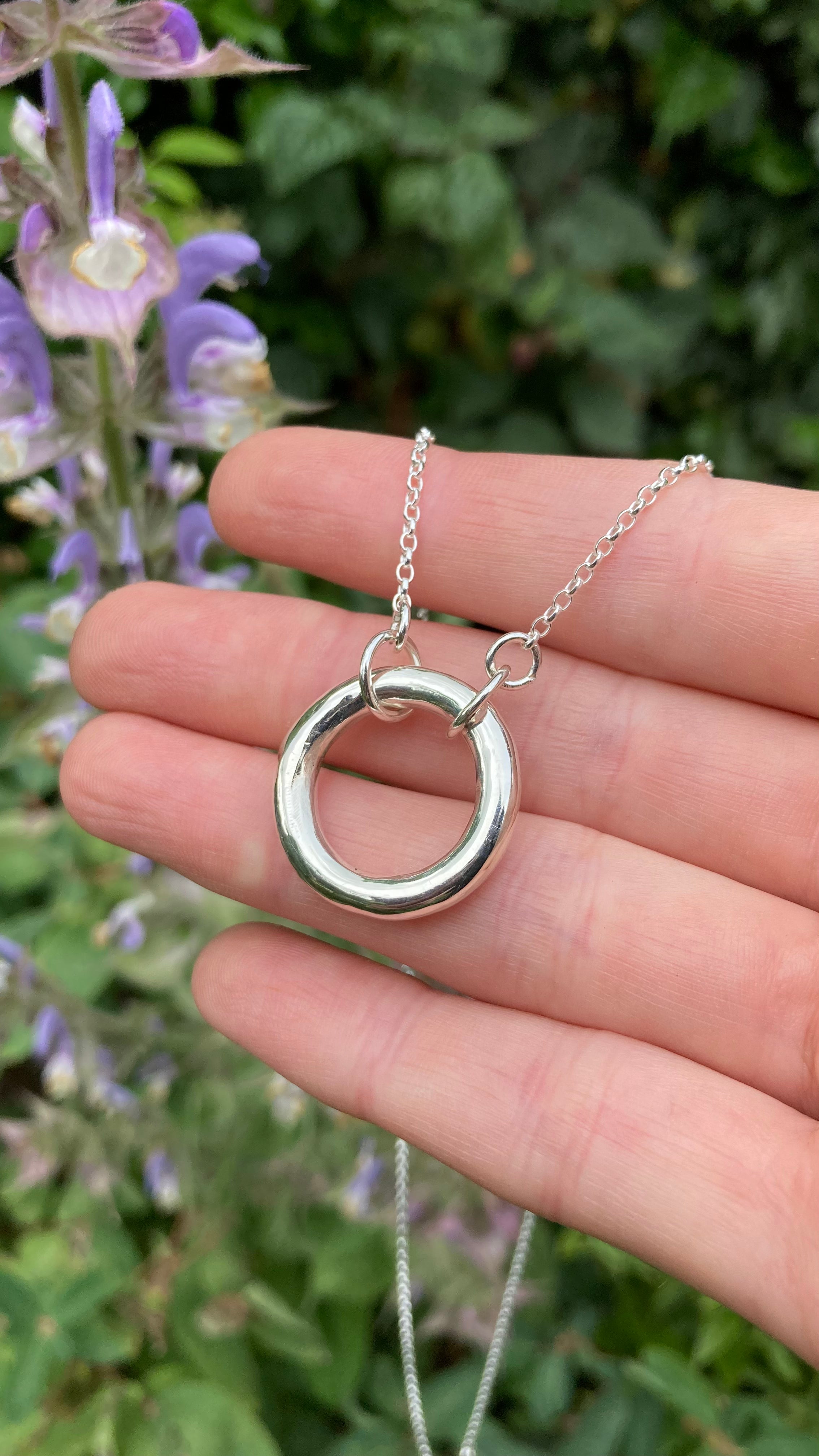 SACRED CIRCLE Handmade Sterling Silver Necklace
